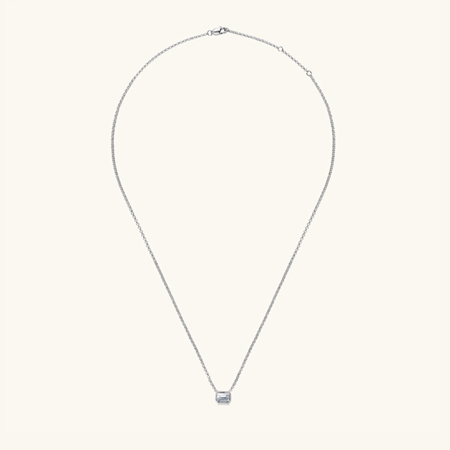 1 Carat Moissanite 925 Sterling Silver Pendant Necklace