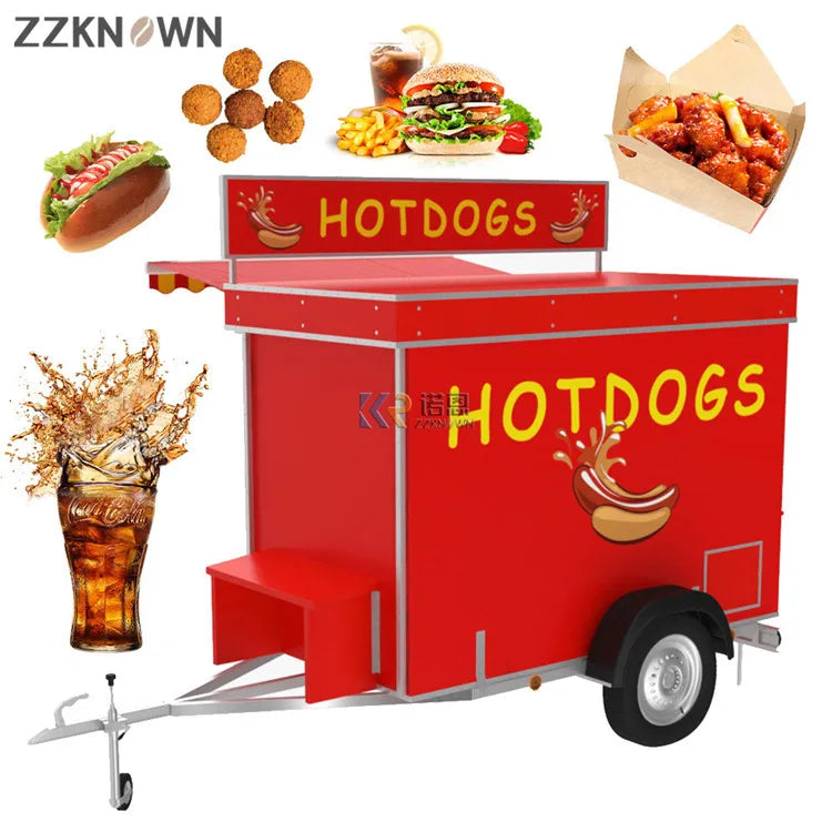 Customized Fast Food Trucks Street Ice Cream Vending Trailer Concession Truck With Kitchen for Sale