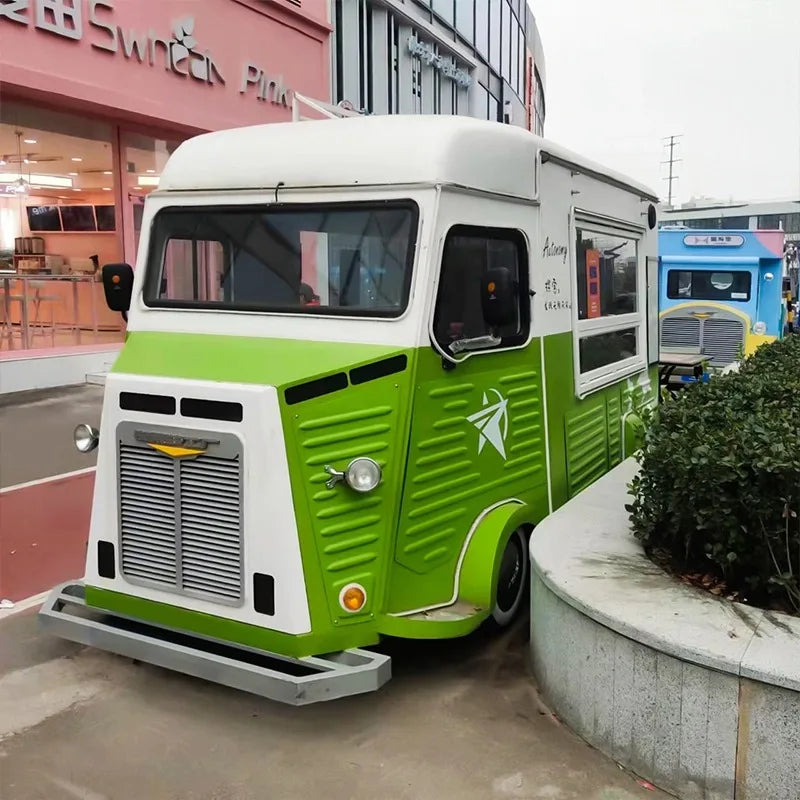 Street Bar Grill Kiosk Mobile coffee Juice Drink Trailer Fast Food Truck Retro Vintage Food Cart for sale