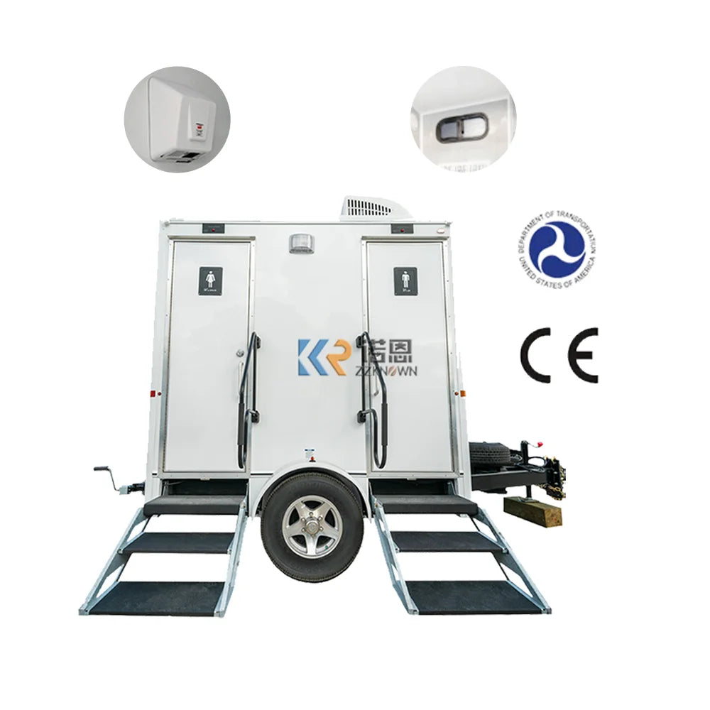 2023 New Silver Mobile Bathroom Portable Restroom Trailers Used Portable Toilets For Sale