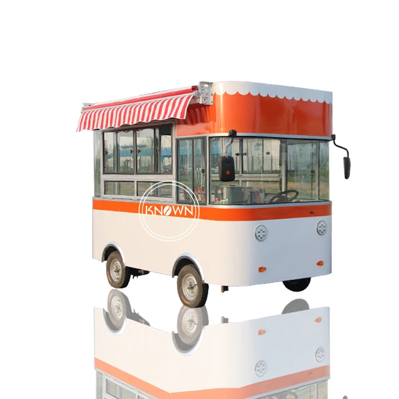 OEM The Best Selling Street Electric Food Cart Snack Ice Cream Trucks Hot Dog Vans with Kitchen Equipment and Awning