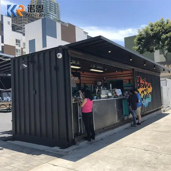 Envío de contenedores de lujo, tienda emergente de casas pequeñas, restaurante contenedor con segundo piso