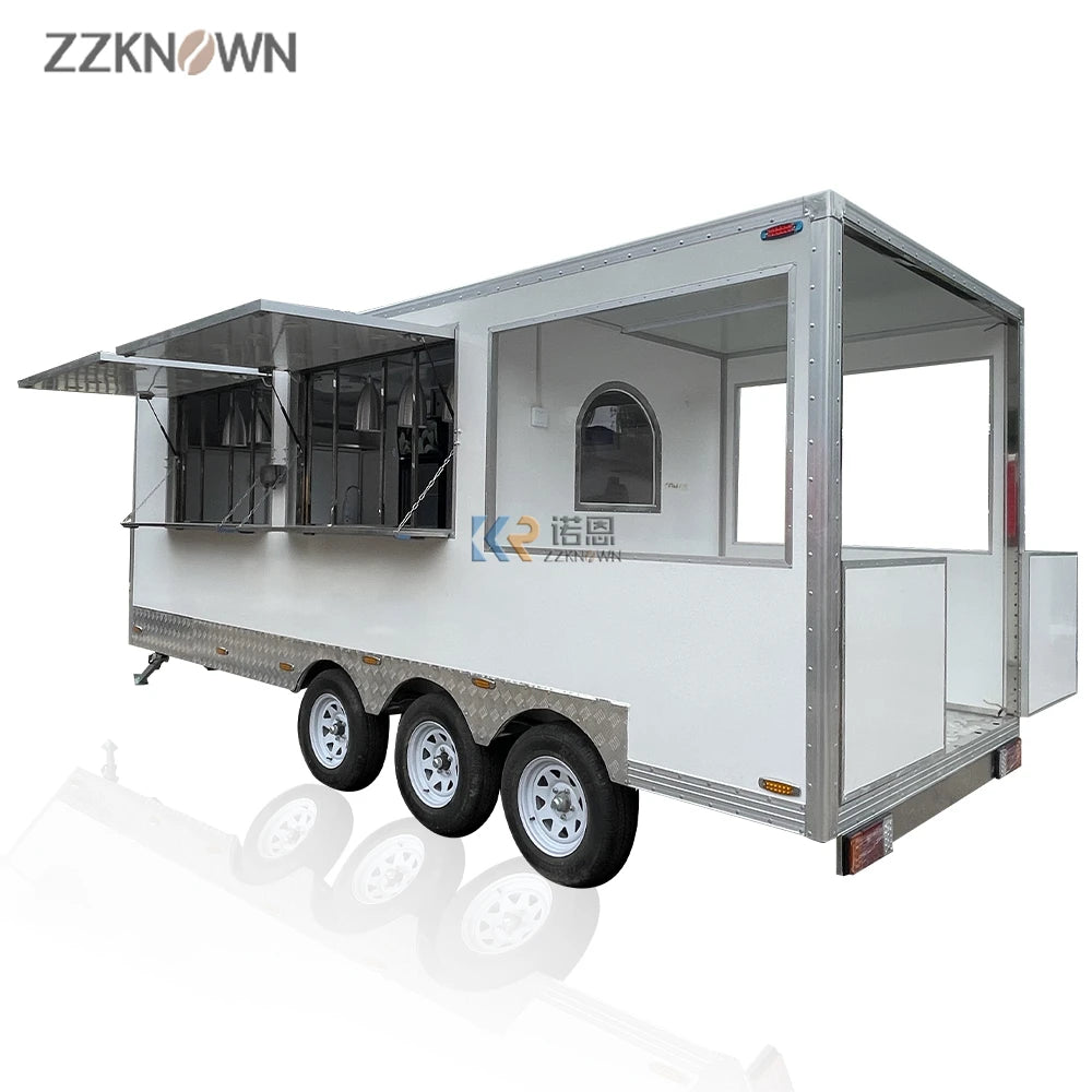 Fast Food Carts Pizza Truck BBQ Kitchen Mobile Fast Food Restaurant Taco Cart Hot Dog Beer Bar Concession Food Trailer