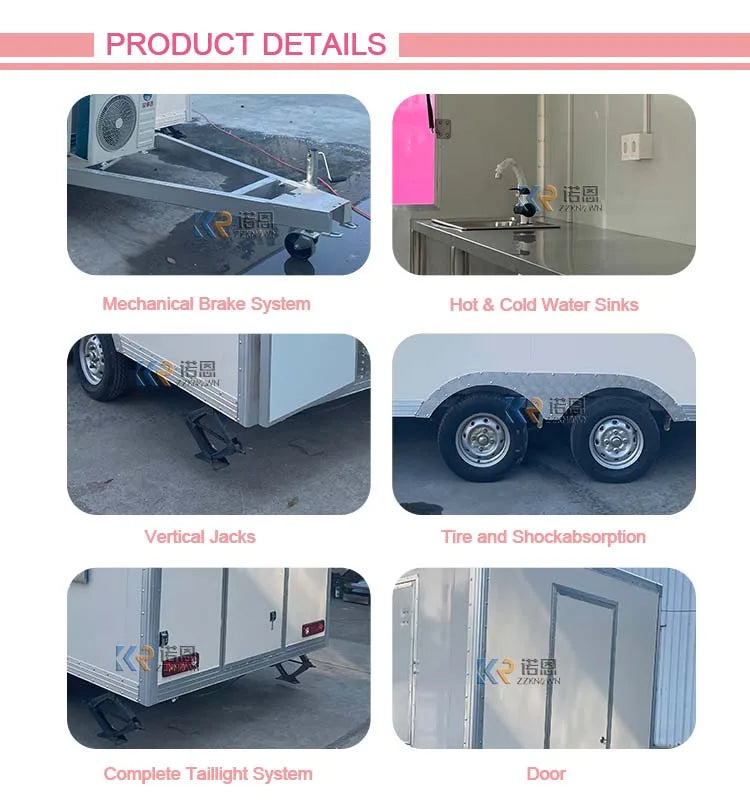 Fast Food Truck Trailer for Sale USA Mobile Food Cart Fully Equipped Equipment Food Truck Suppliers