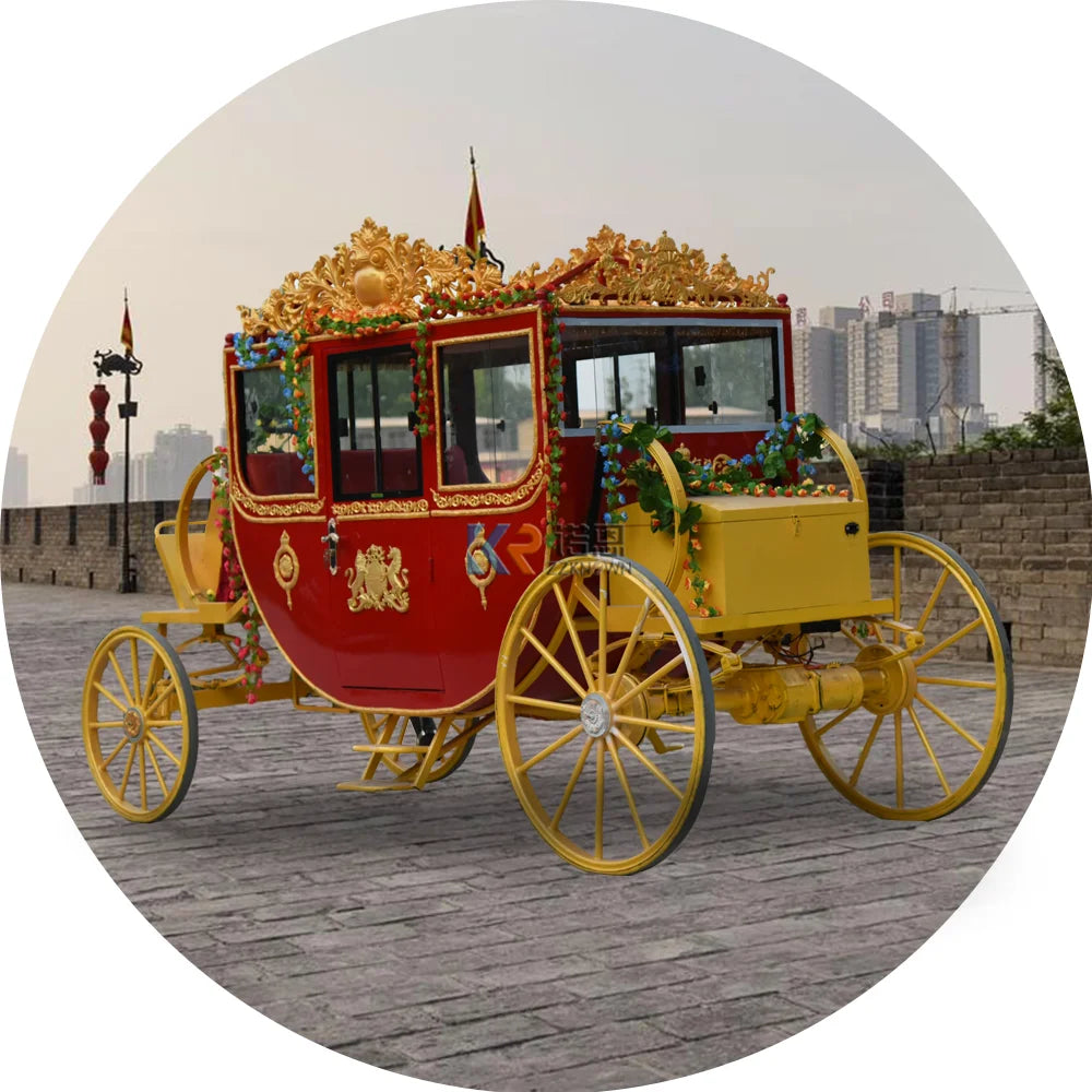 Tourisme européen William Prince Electric Carriage Mariage Electric New Sightseeing Horse Carriage