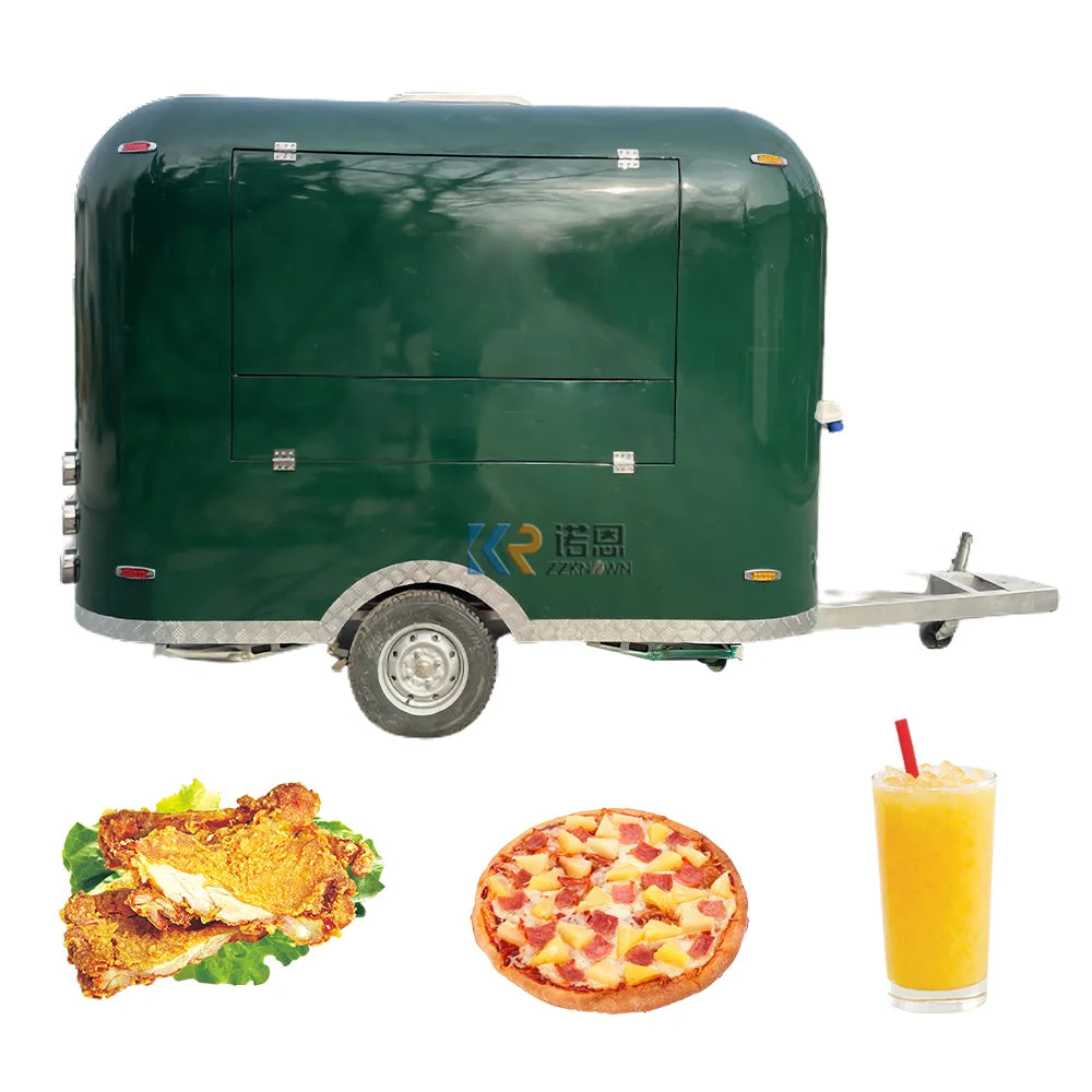 BBQ Food Truck Pizza Burger Ice Cream Coffee Cart Custom Food Trailer Van Manufacture