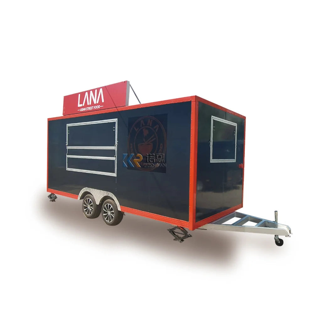 CE Fully Equipped Food Trailers US Standard Ice Cream Trailer Mobile Food Truck