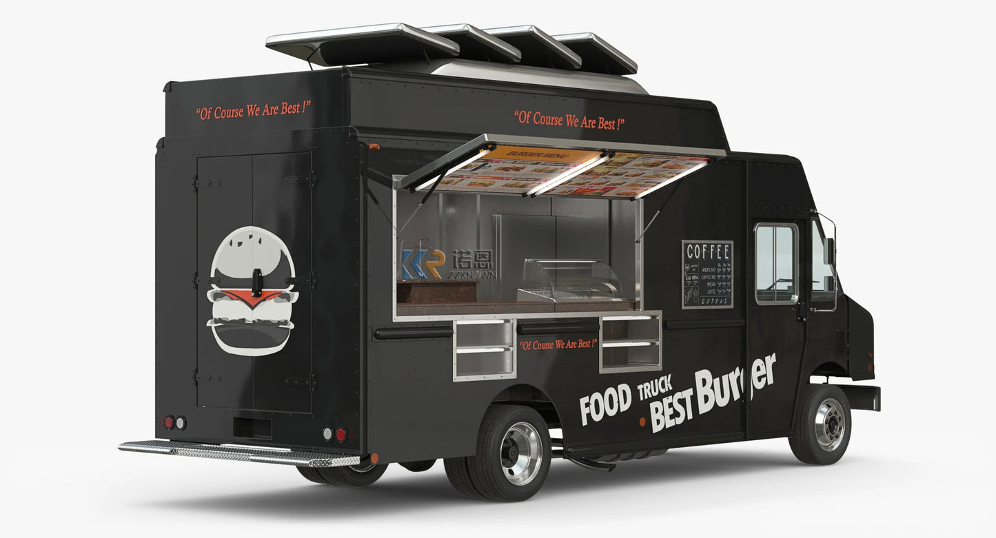 Customized Mobile Hot Dog Fast Food Cart Truck with Full Kitchen Equipment Electric Street Barbecue Bbq Food Trailer for Sale