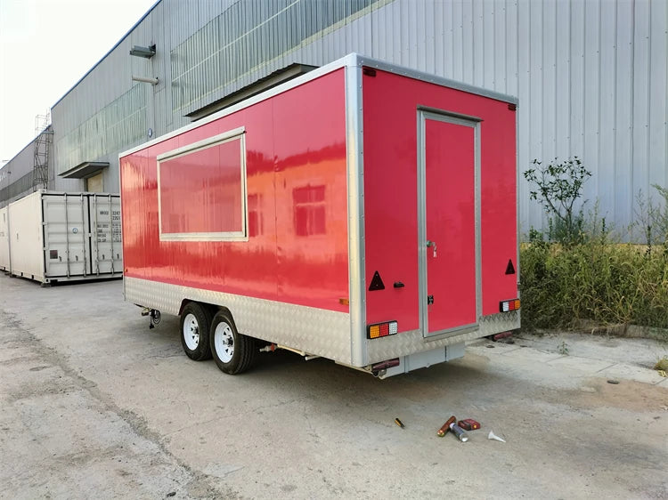 Factory Customized BBQ Food Trailer Cart Pizza Burger Trailer Para Food Truck fully Equipped