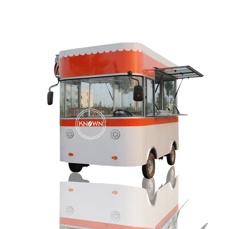 OEM The Best Selling Street Electric Food Cart Snack Ice Cream Trucks Hot Dog Vans with Kitchen Equipment and Awning