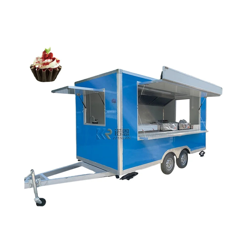 OEM Customized Mobile Food Trailers with Freezer Street Fast Hot Dog Vending Carts Food Truck for Sale