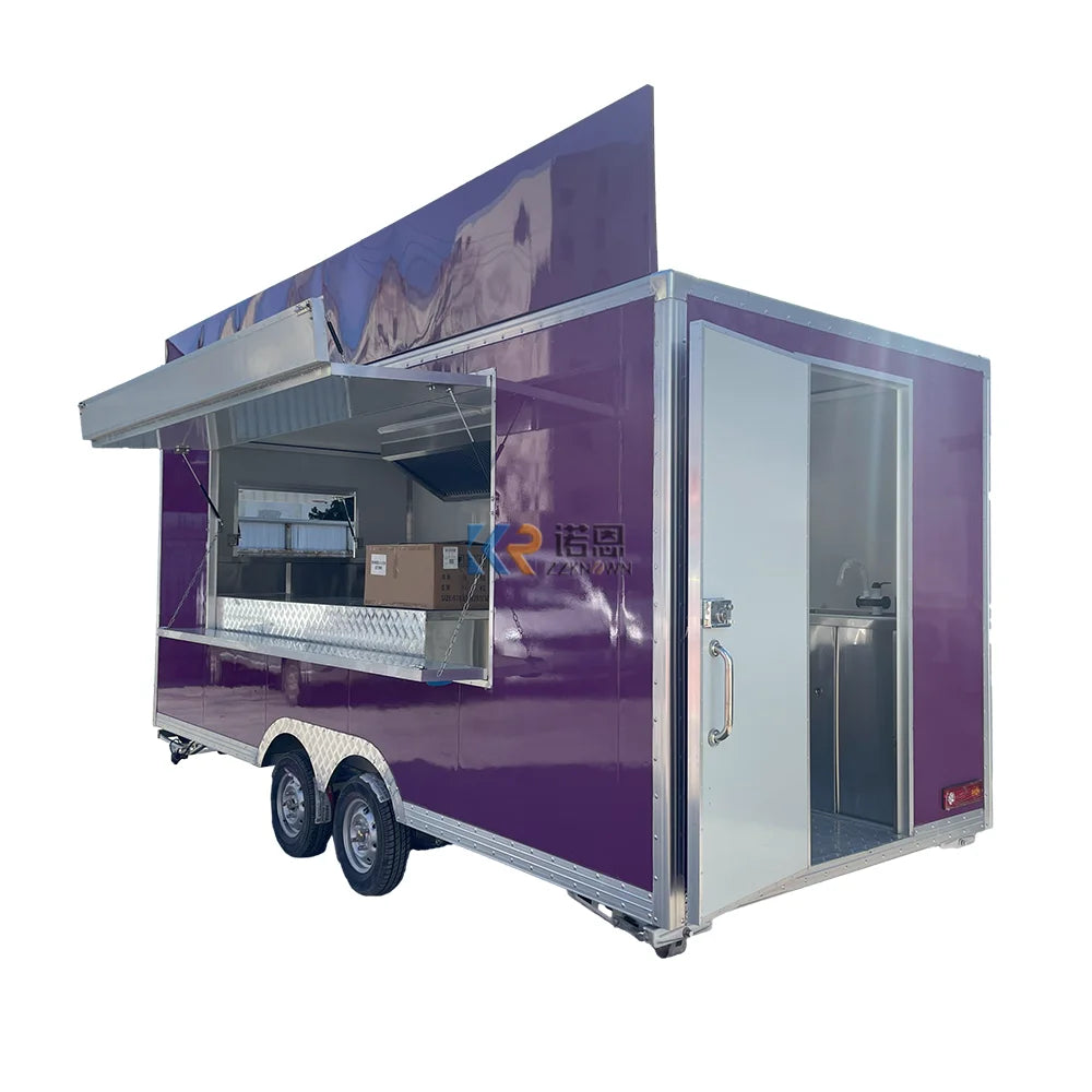 2023 Retail Food Truck Street Vendor Trailer Van Caravan For Sale Fully Equipped Ice Cream Coffee Fast Food Truck For Sale