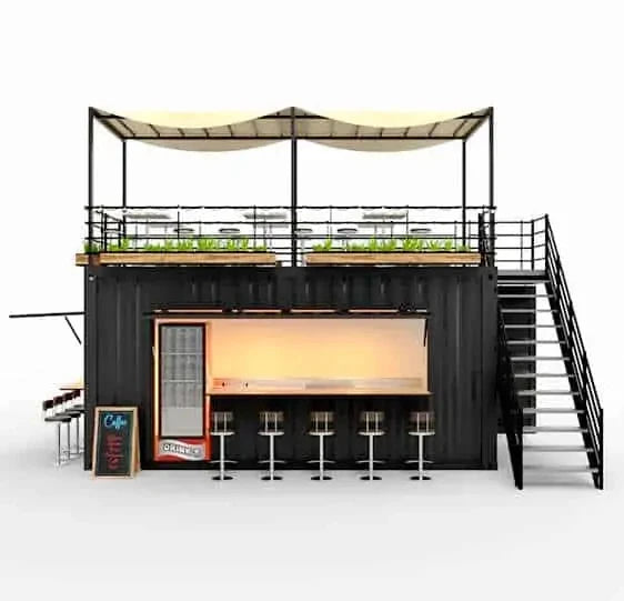 Modern Coffee Shop Modified Container Modular Shipping Container Pop-up Coffee Bar