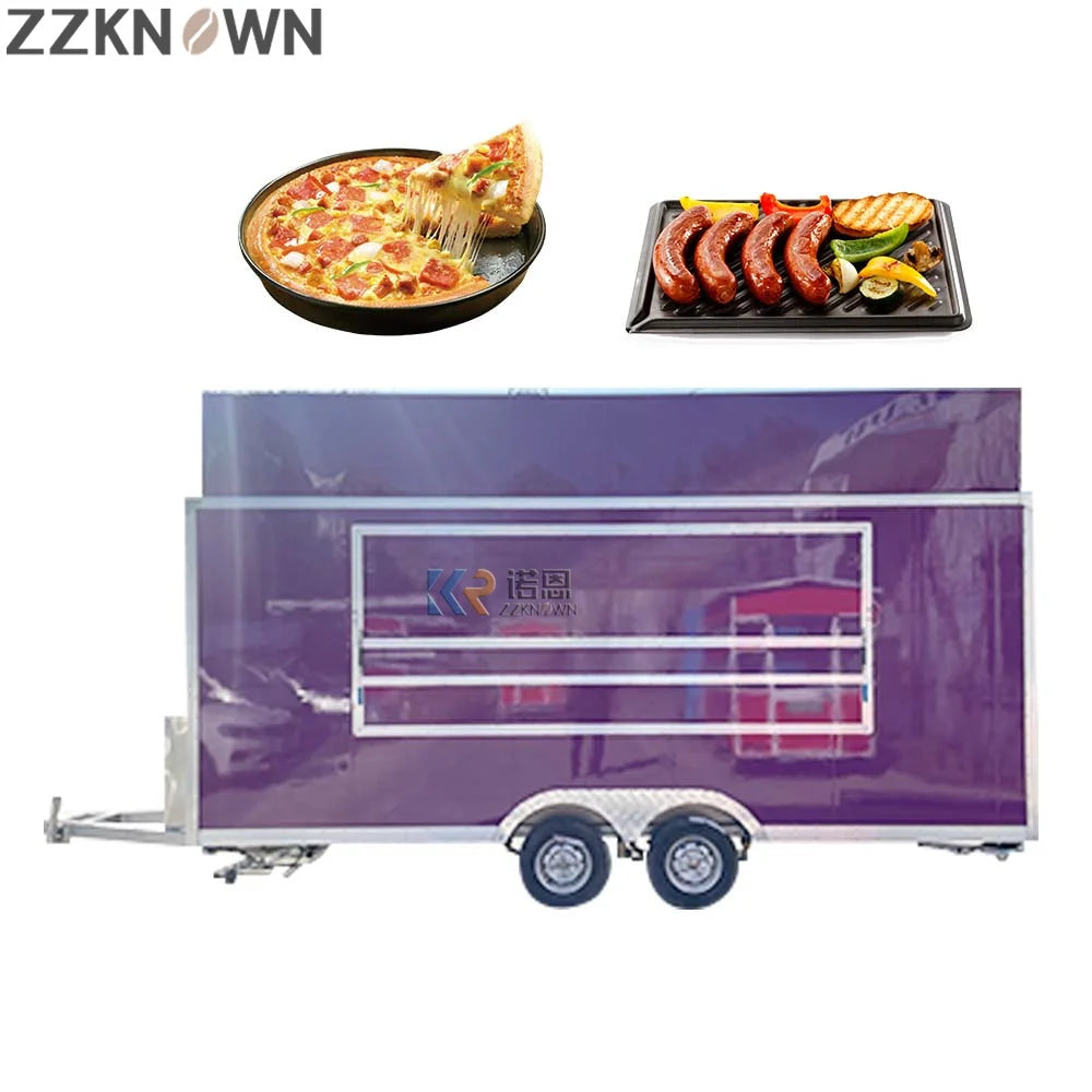 2023 Best Selling Outdoor Concession Food Trailer Mobile Fast Food Truck 16ft Dining Car Food Cart For Europe USA