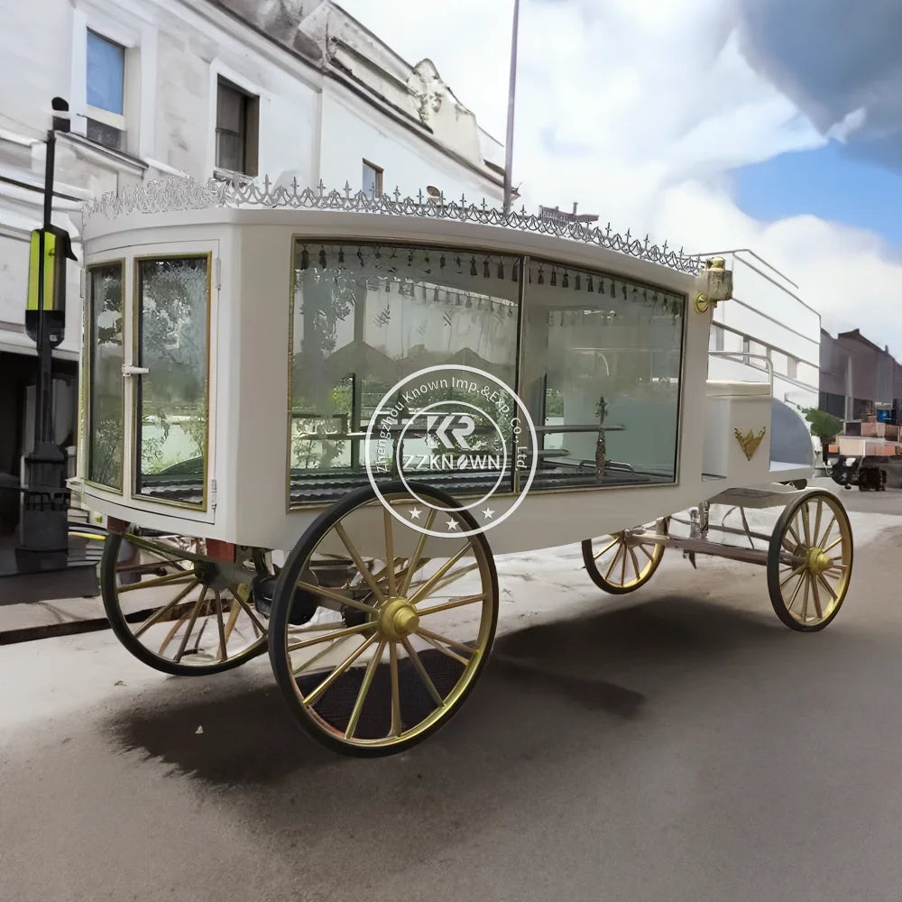 Coche fúnebre eléctrico personalizado de alta calidad y bajo precio. Coche fúnebre tirado por caballos de color negro de alta calidad a la venta.