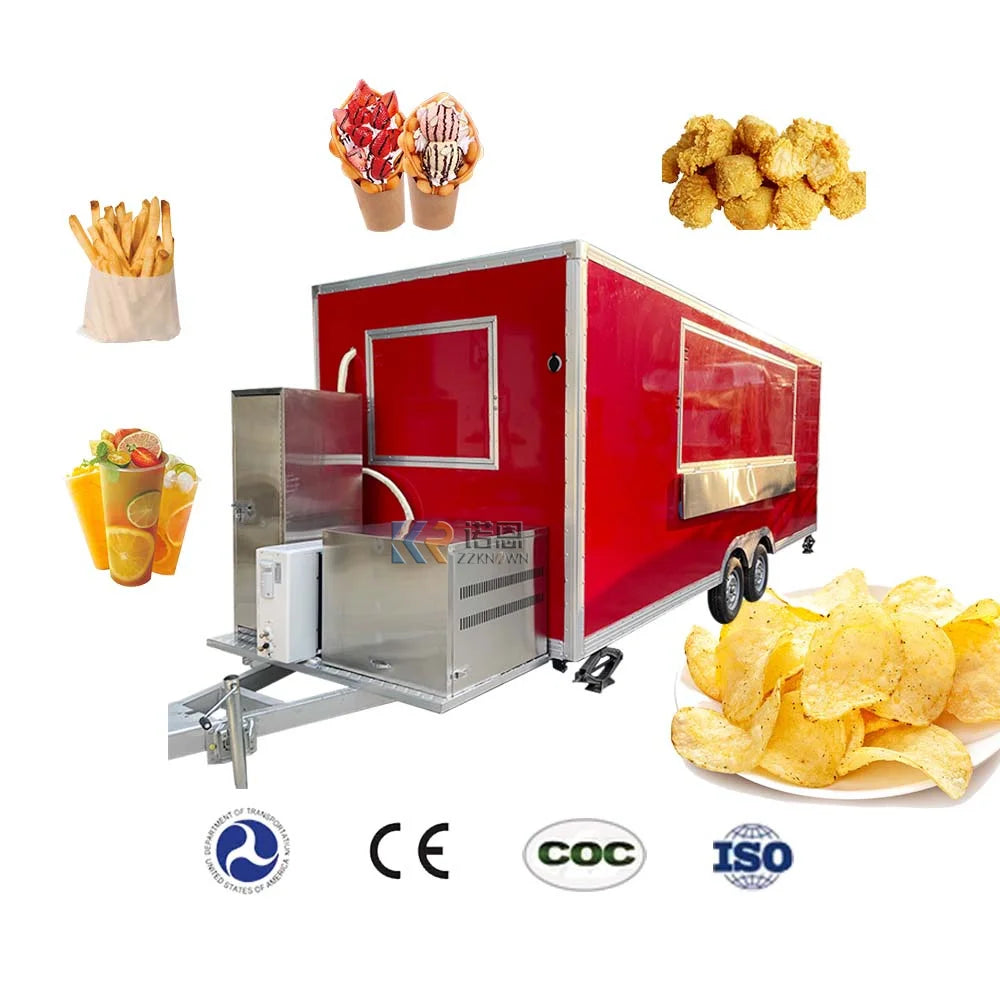 Mobile Uk Compatible Food Trailer  Shopping Bag for Carts Mobile French Fries Food Cart Frozen Food Truck