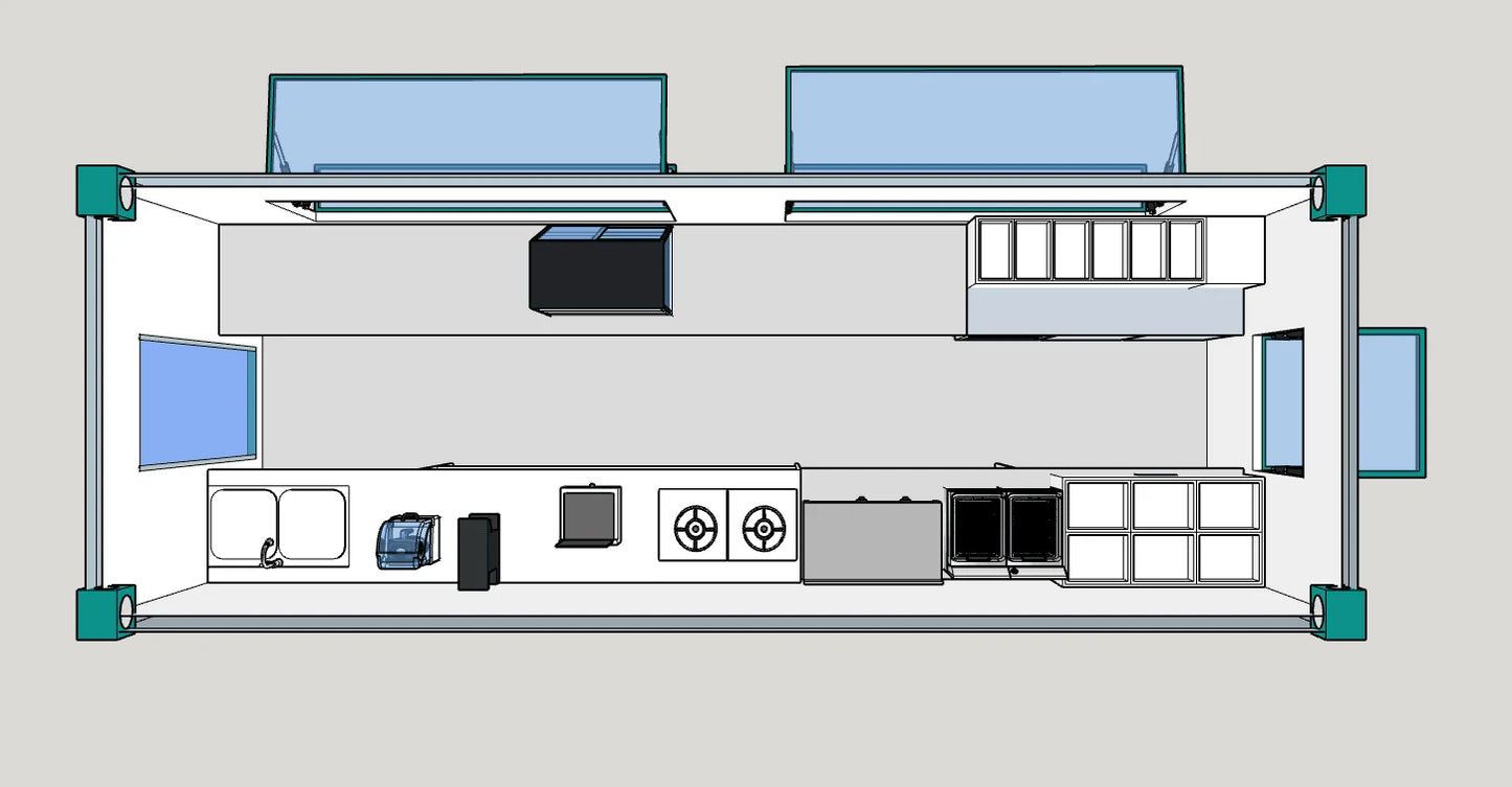 Restaurante modular prefabricado, bar con contenedor de envío de alta calidad, quiosco de comida