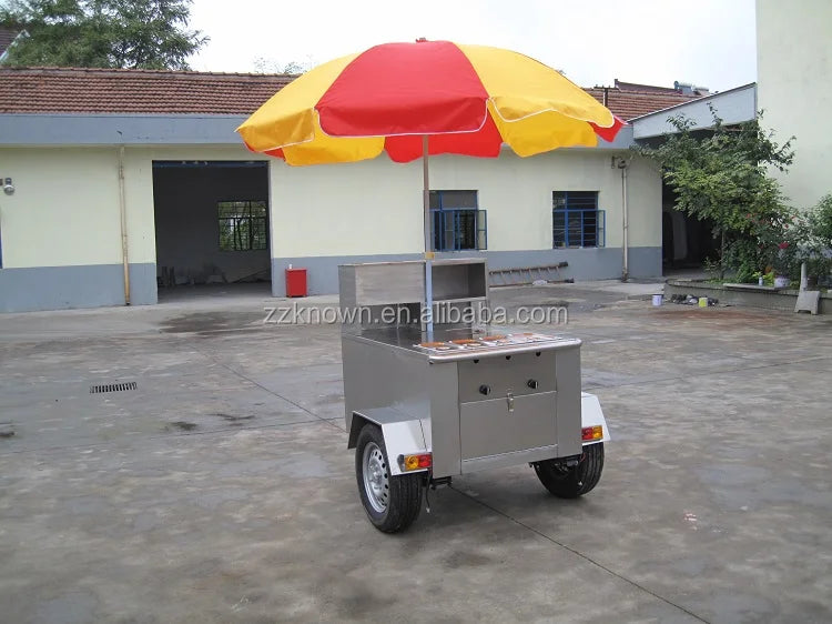 OEM KN120A food trailer truck hot dog cart Hamburger ice cream fast trailer/truck with free shipping by sea