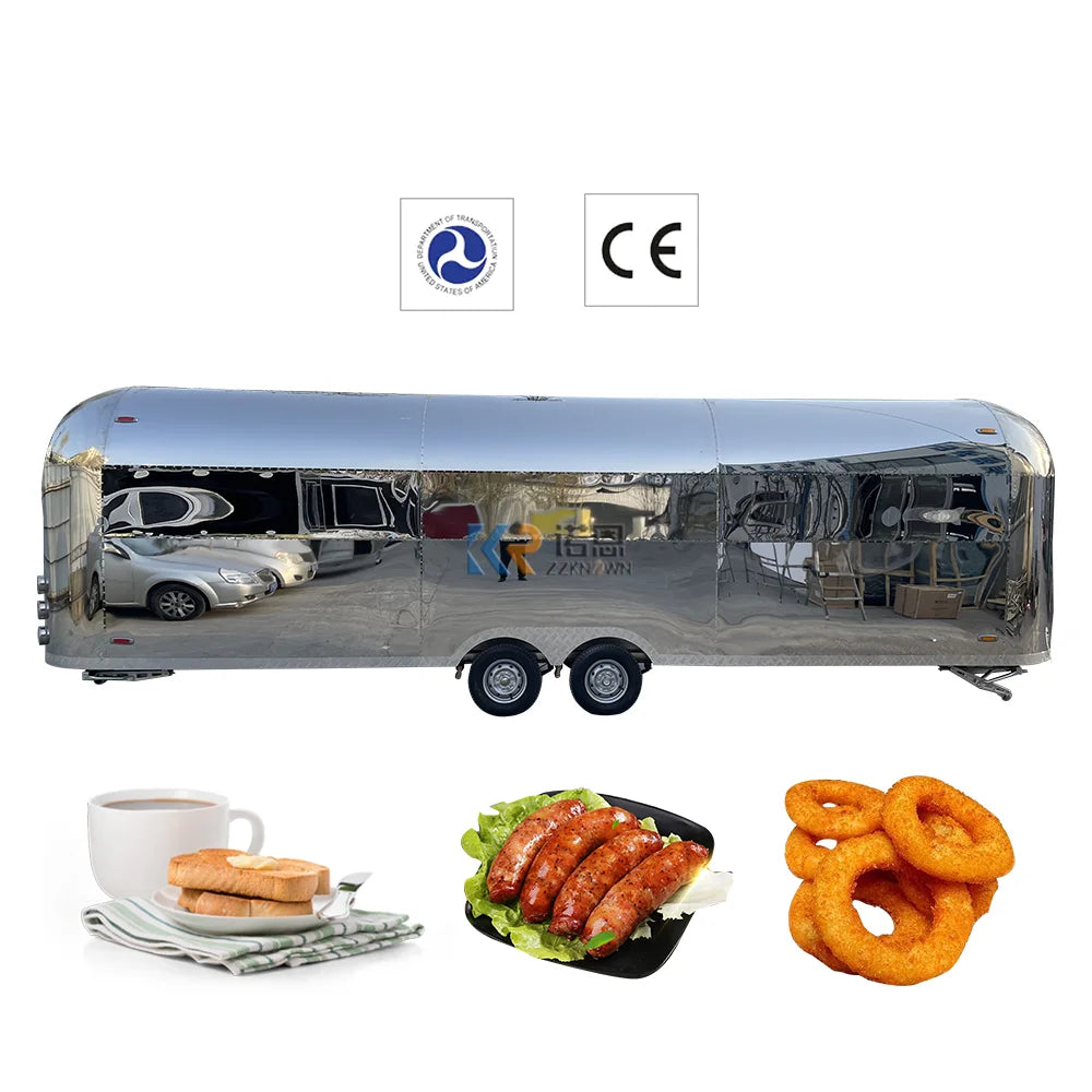 Airstream BBQ Food Truck Trailer Fully Equipped Food Trailer USA Standard Food Truck with Full Kitchen