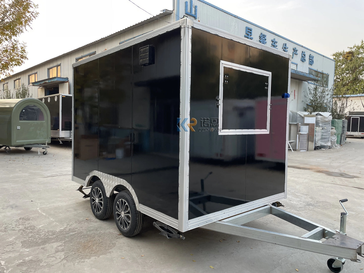 OEM Mini Coffee Food Truck Stainless Steel Square Mobile Food Trailer For Sale BBQ Pizza Snack Vending Food Cart