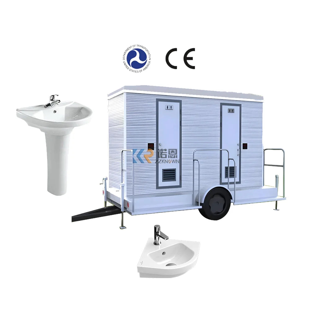 2023 Hot Sale Toppla Drop Toilet Customized Temporary Toilet Outdoor Mobile Movable Portable Toilet Trailer