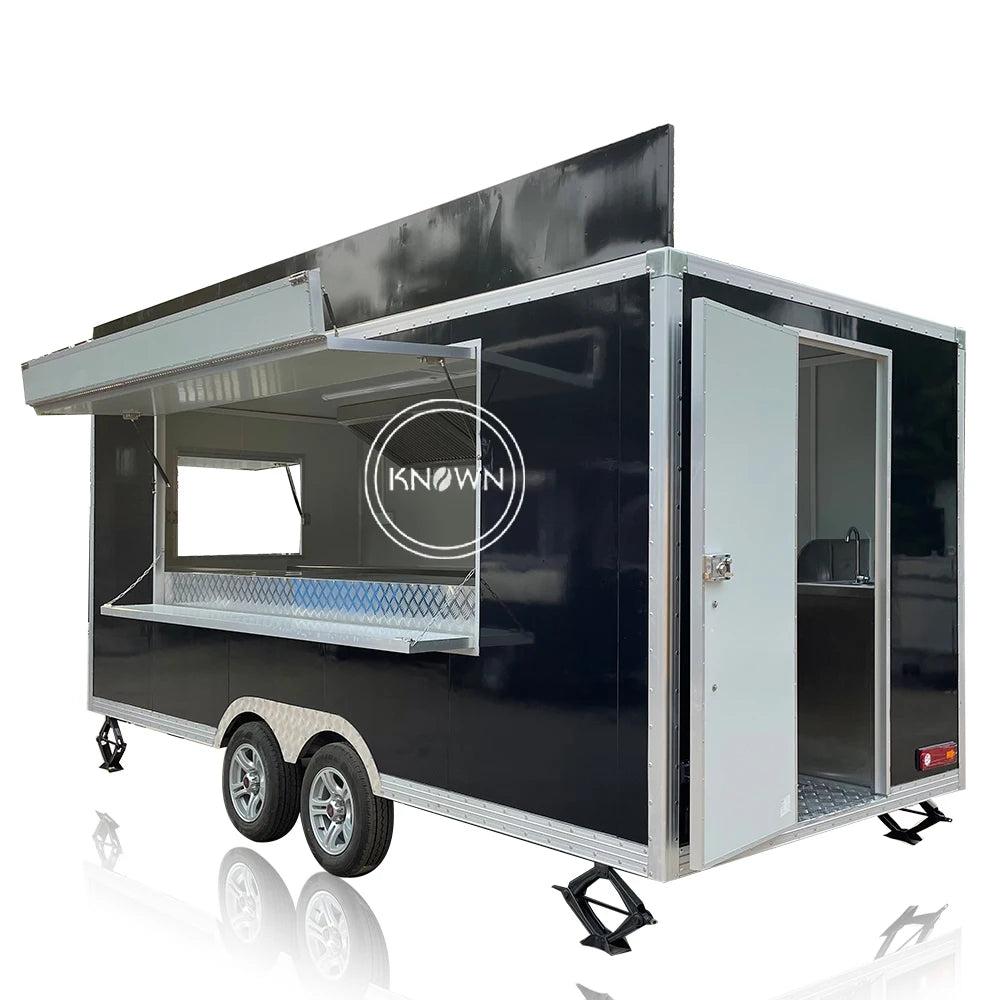 Remolque de comida móvil, camiones de comida con equipamiento completo a la venta, carrito de café para tacos, restaurante, camión de comida para barbacoa