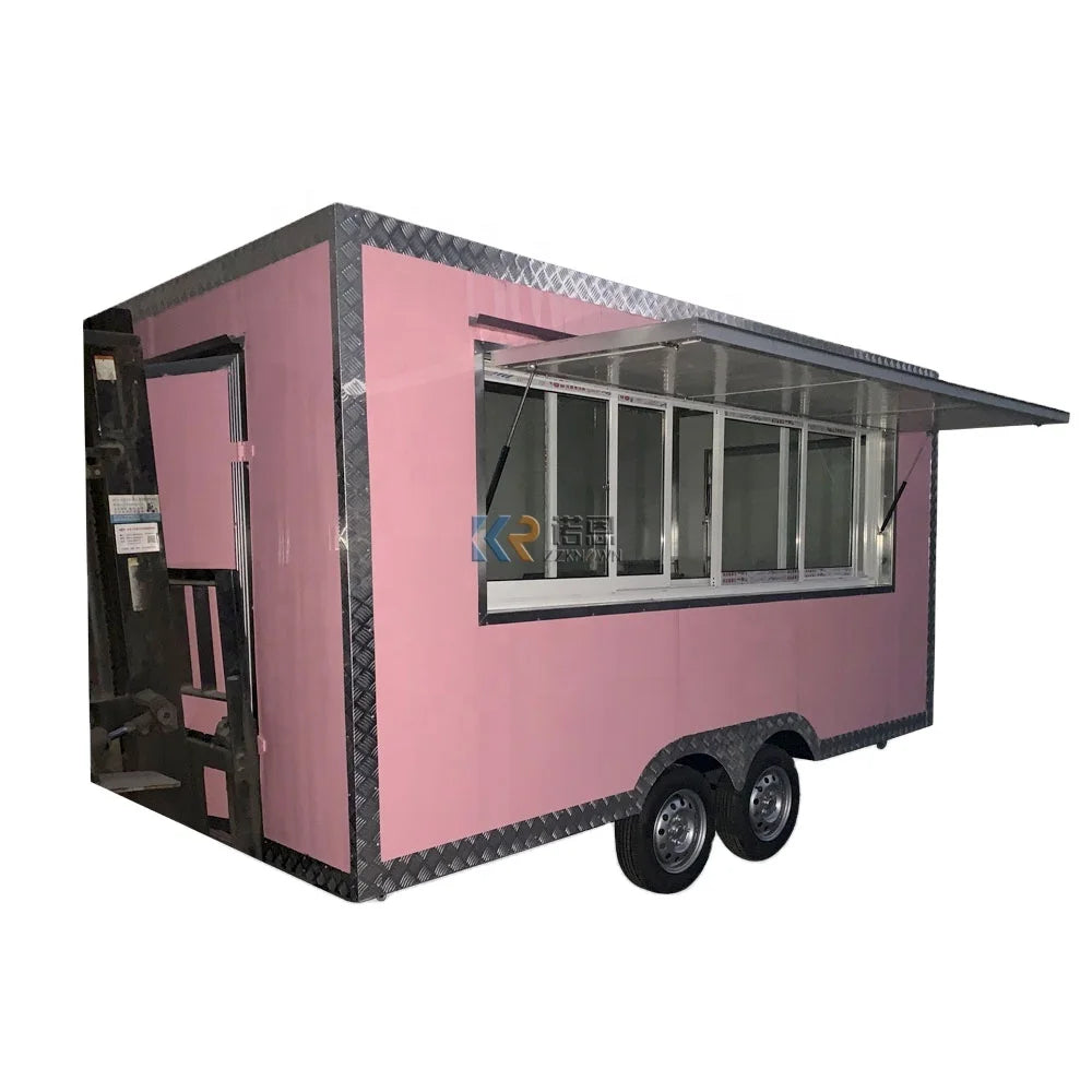 Stainless Steel Hot Dog Pizza Small Coffee Ice Cream Vending Cart Restaurant Mobile Fast Food Trailer Truck For Sale