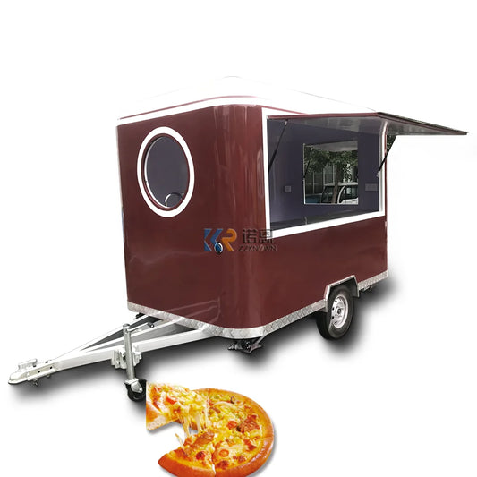 Street Food Vending Carts Mobile Fast Food Truck Van Ice Cart Food Trailers With Freezer For Sale European