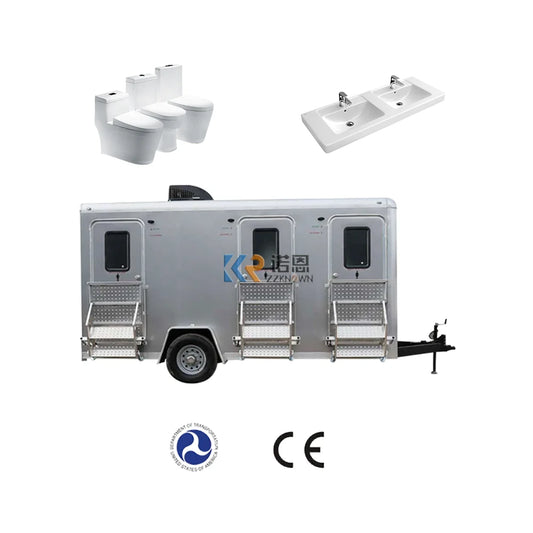 2023 Restroom Trailer With DOT CE Small Trailer Homes Prefab Toilet Container House Temporary Mobile Toilet