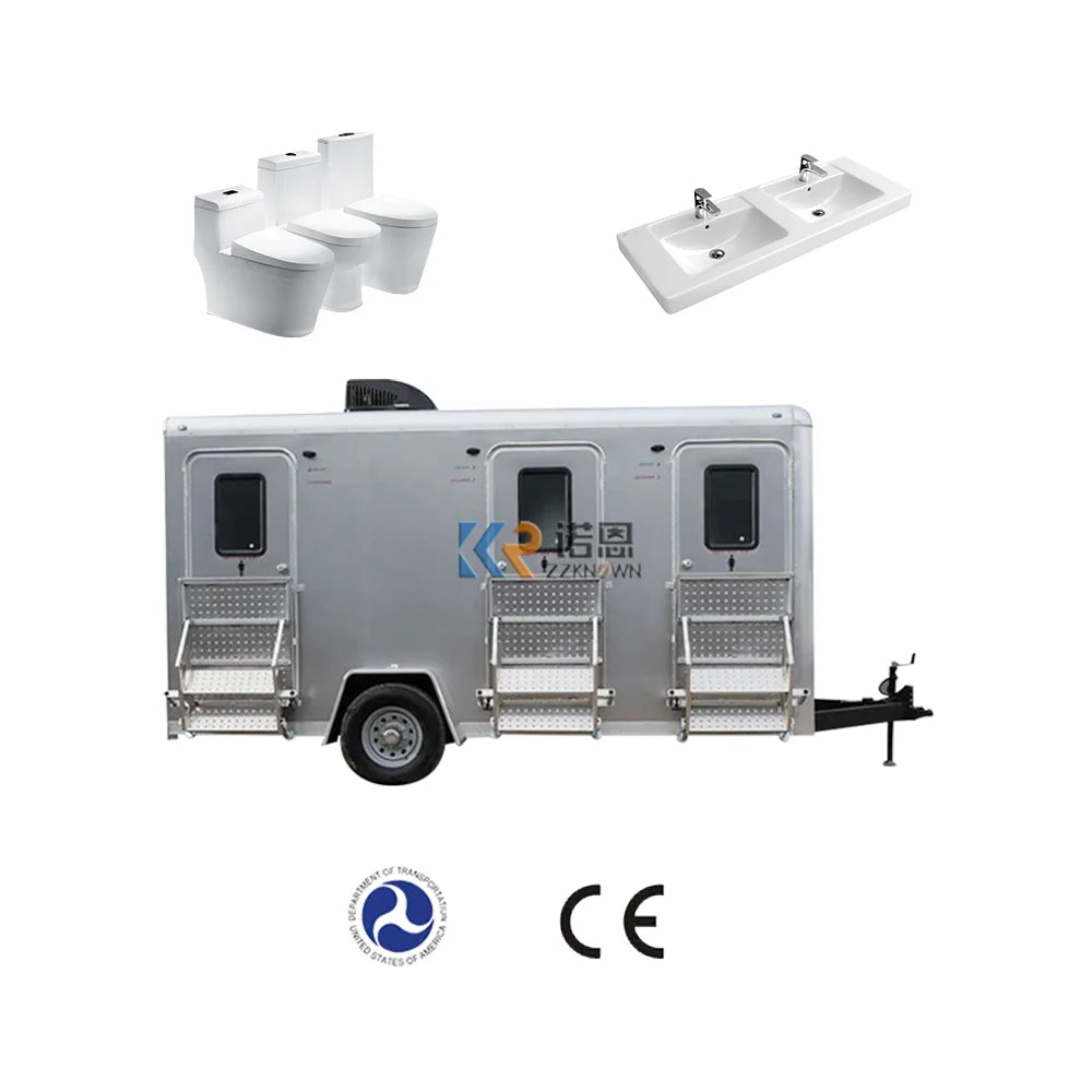 2023 Restroom Trailer With DOT CE Small Trailer Homes Prefab Toilet Container House Temporary Mobile Toilet