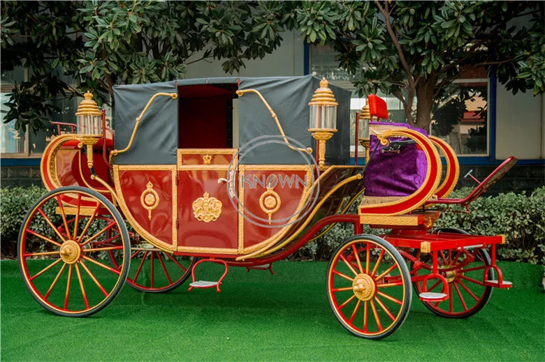 OEM Electric Horse Drawn Carriage Customized Sightseeing Cart Classical Cabriolet Horse Wagon for Sale