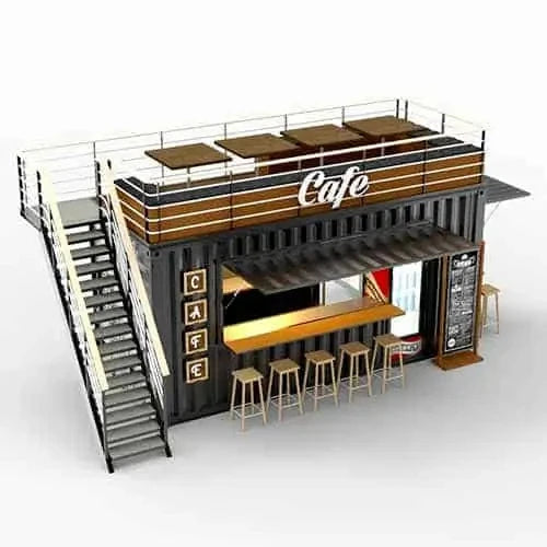 Portable Shop Cafe Container Restaurant Modern Barbershop Kiosk