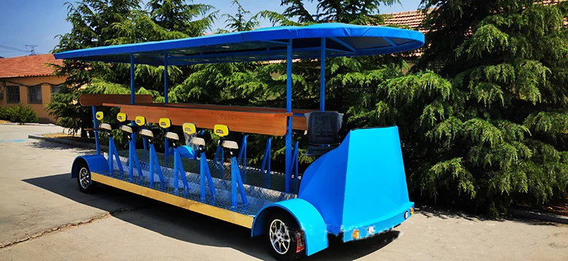 Berserk Blue Vender Cart For Beer And Tap Bike Bar Mobile Food Truck Pedal Pub