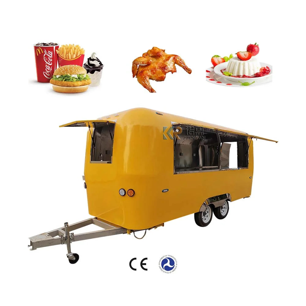 Venta caliente de carros de venta ambulante rápida Remolque de comida móvil a la venta Remolque de comida Airstream móvil de alta calidad a la venta