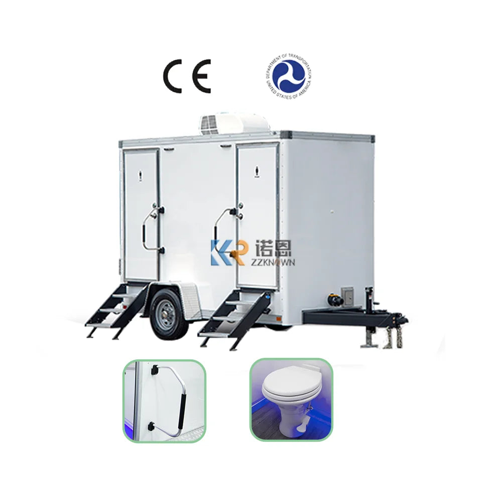 2024 Luxury Portable Bathroom Mobile Restroom Trailers Shower Custom Cheap Price Trailer Toilet Portable