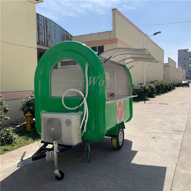 OEM 2.2m long mobile concessions trailers catering trailer mobile food truck fast food van for sale