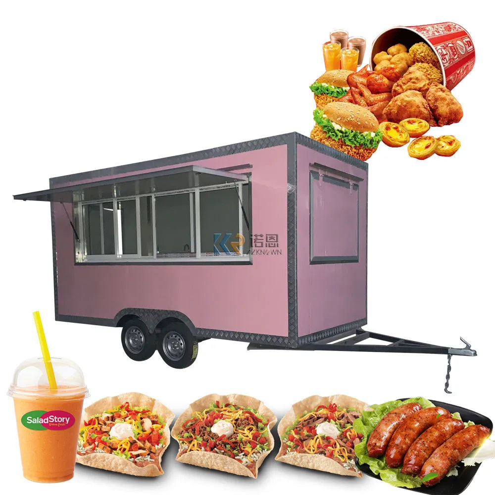 2023 New Hot Dog Cart Mobile Food Trailer Australia Trucks For Sale Trailers Food Trailer with Full Kitchen Equipments