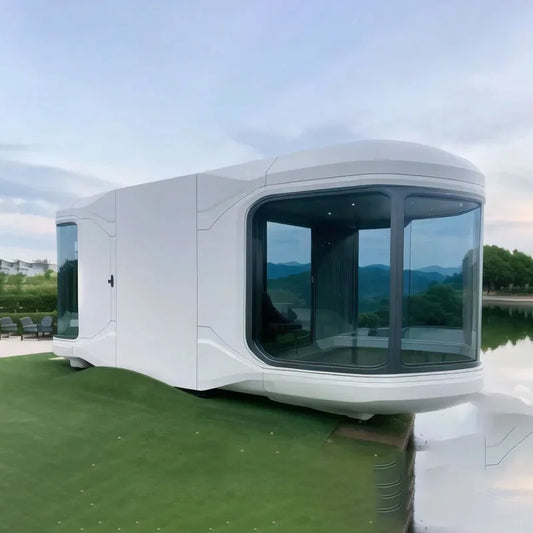 Casas móviles pequeñas de lujo de alta calidad y baratas, cápsula espacial, casa contenedor de 2 habitaciones