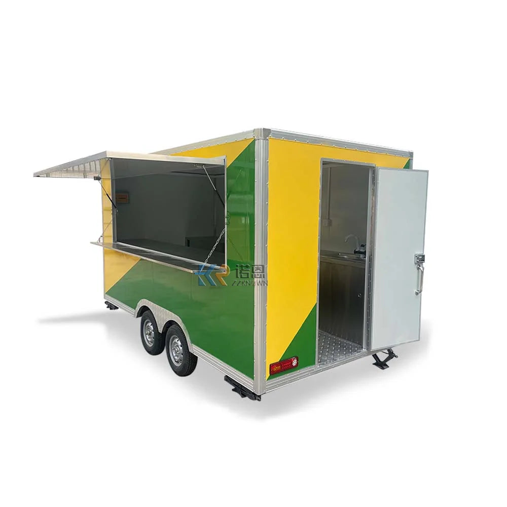 OEM Retro Mobile Food Trailer CE Approved Ice Vending Trucks Fast Coffee Catering Cart For Sale Europe