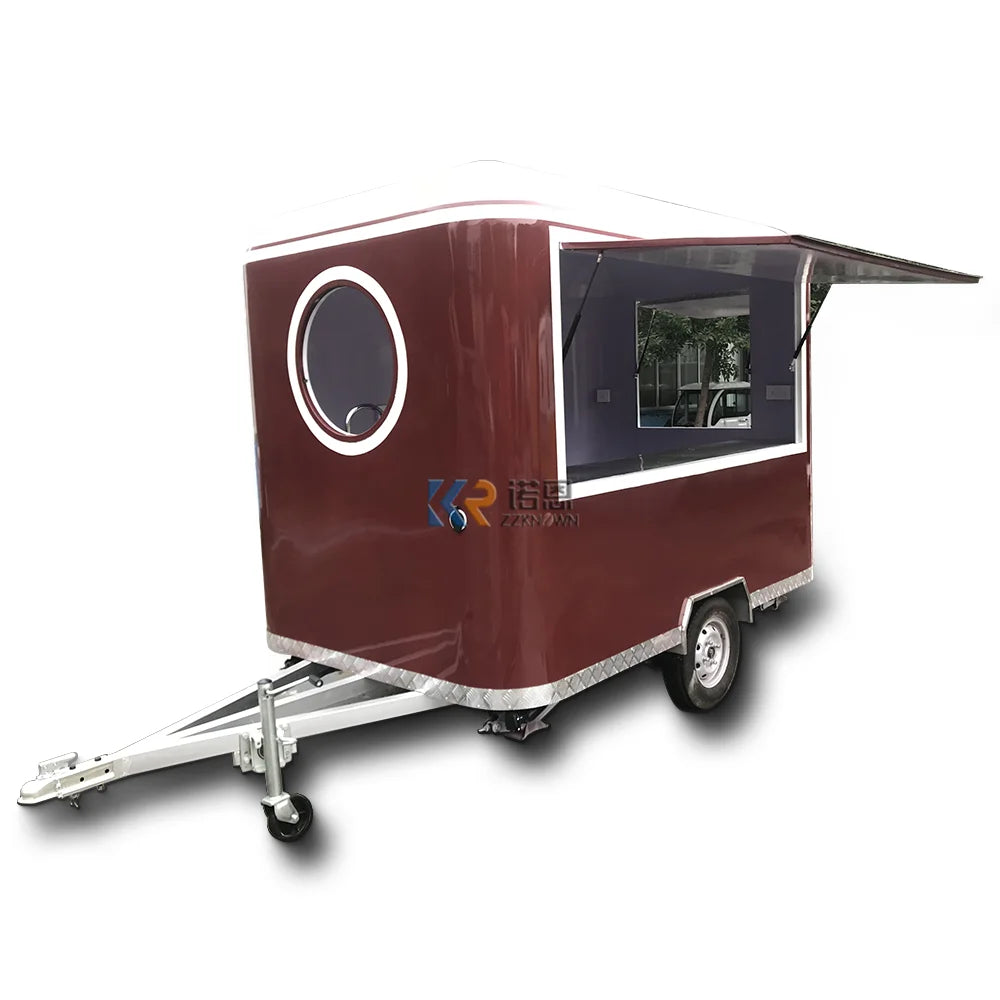 Remolque de comida totalmente equipado Remolque de comida rápida a la venta Camión de comida Airstream de acero inoxidable aprobado por la CE