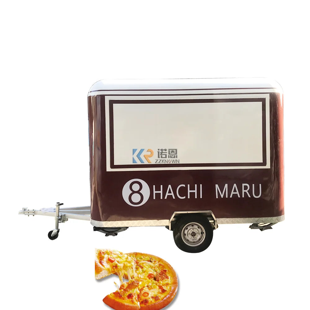 Street Food Vending Carts Mobile Fast Food Truck Van Ice Cart Food Trailers With Freezer For Sale European