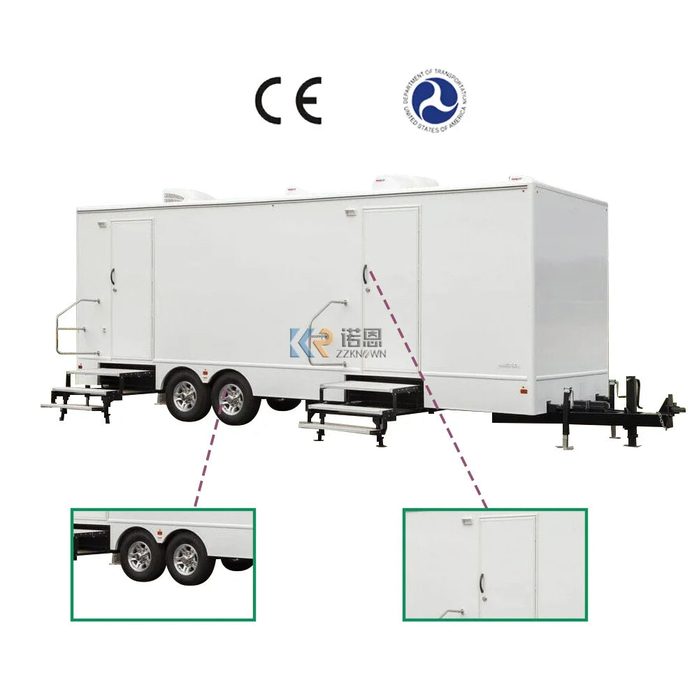 2023 Luxury Portable Toilet Mobile Restroom Mobile Trailer Mobile Public Toilets Trailer With Shower