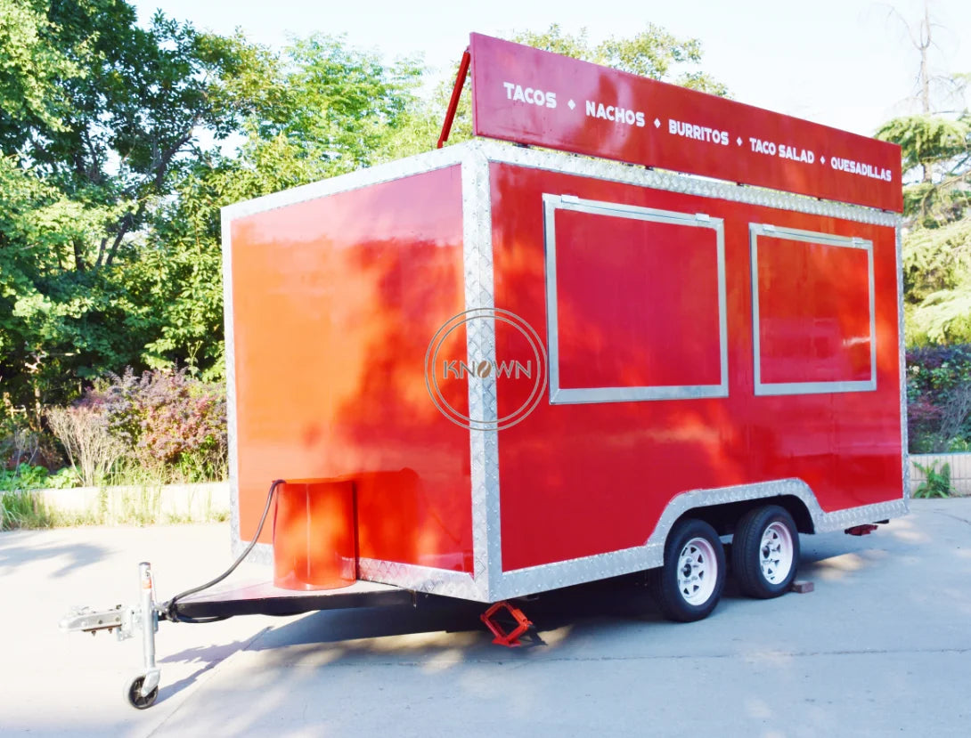 USA Standard Food Trailer with DOT CE Mobile Ice Cream Vending Kiosk for Sale Customized Fast Food Cart