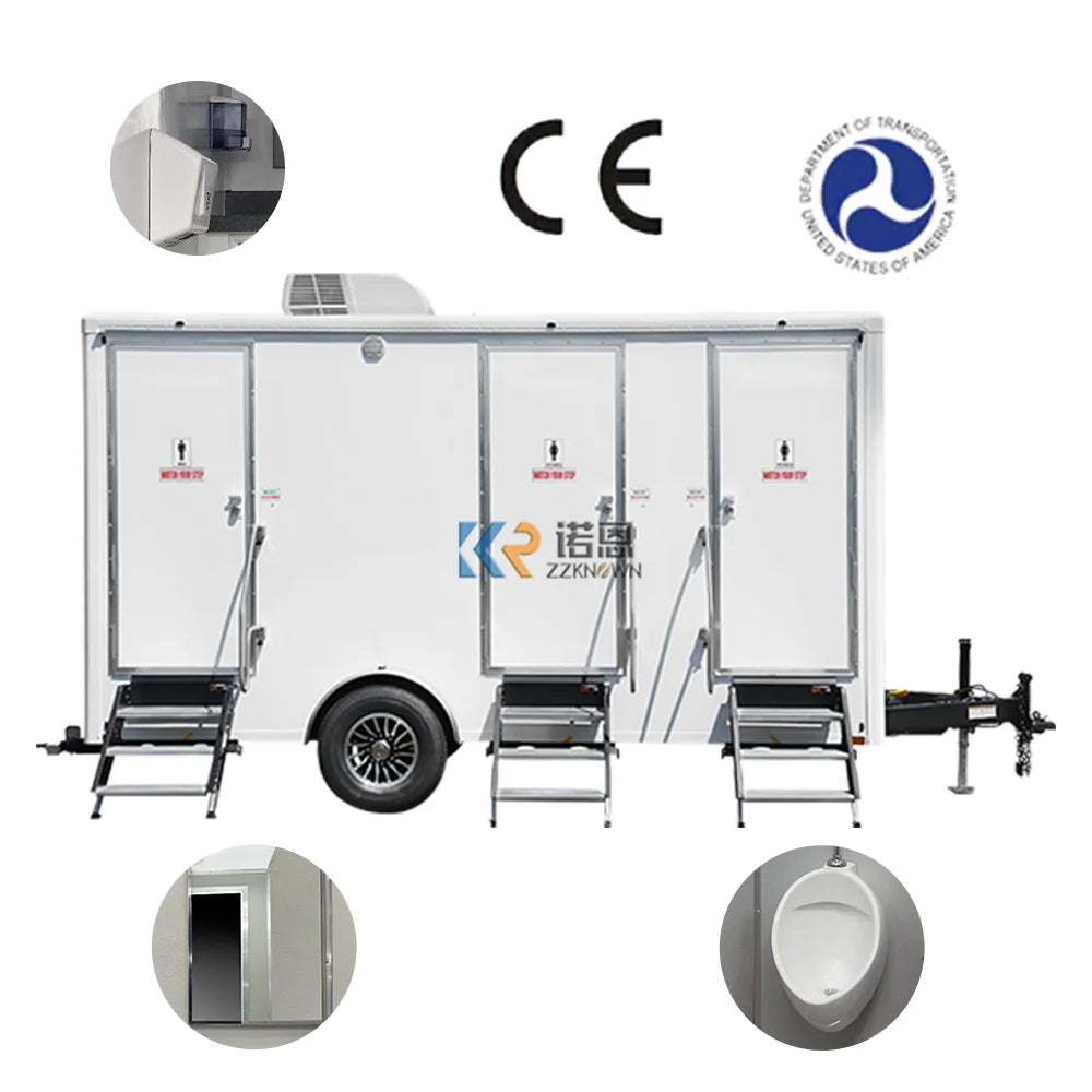 2023 China Supply Portable Toilet Restroom Trailer For Sale High Standard Lightweight Prefabricated House Mobile Toilets