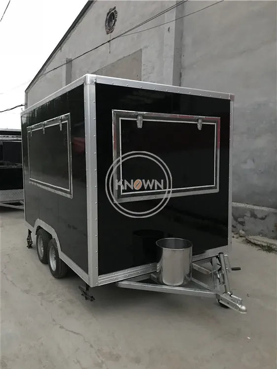 2023 Hot selling square food cart mobile for coffee trailer mobile food trailer with free shipping