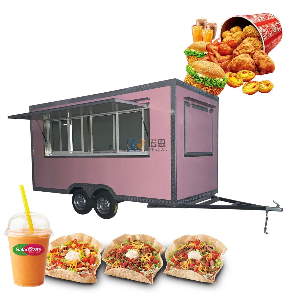 2023  Food Cart With Refrigerator Truck Burger Mobile Fast Modern Food Trailer with Full Kitchen Equipments