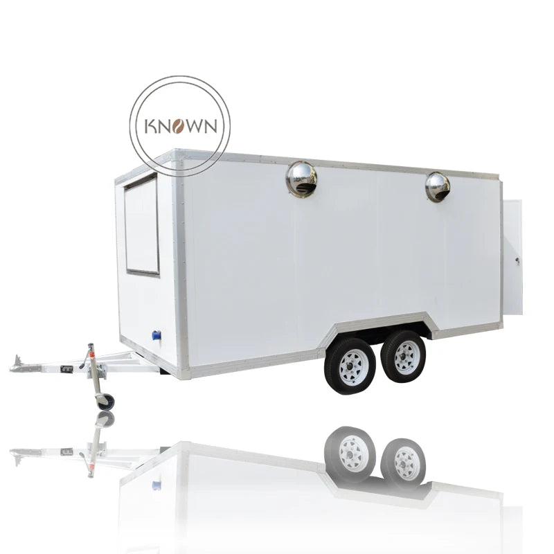 Mobile Food Cart Stainless Steel Airtream - Catering Trailer Burger Food Van Coffee Bar Food Truck Trailer CE Approved