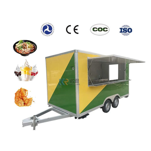 Camión de comida para barbacoa, snacks y café, carrito de comida móvil, remolque de comida rápida móvil, fabricado a medida por American Standard