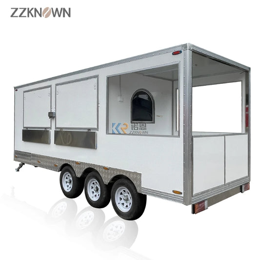 Fast Food Carts Pizza Truck BBQ Kitchen Mobile Fast Food Restaurant Taco Cart Hot Dog Beer Bar Concession Food Trailer