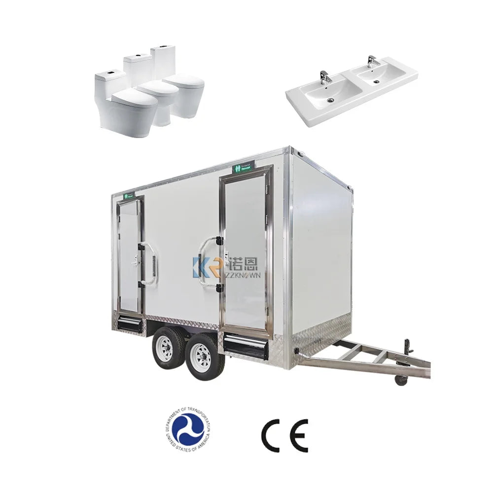 Portable Toliets China Restroom Trailers Modular Container Toilets Temporary Mobile Trailer Toilet